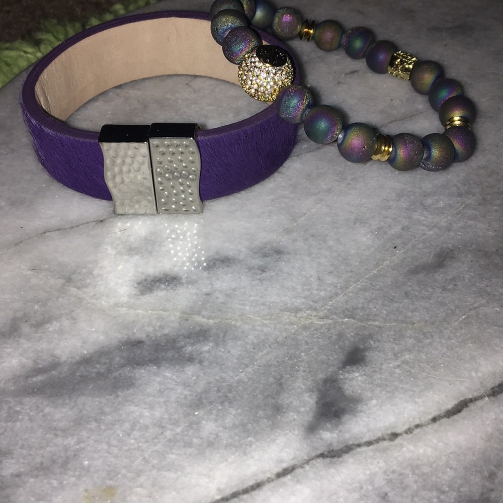 Rustic cuff bracelet set || never used!